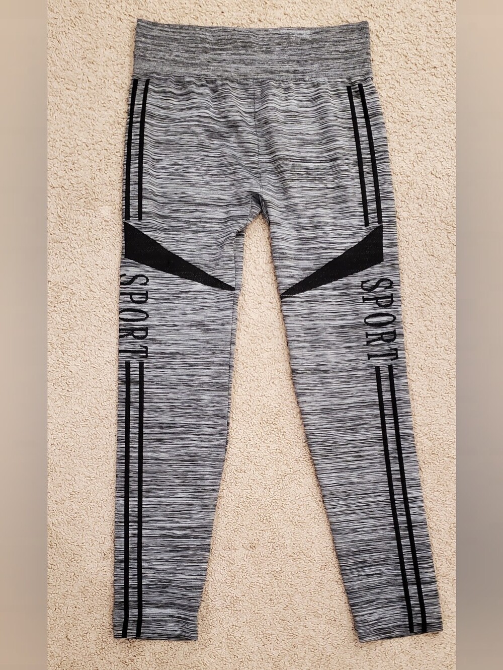 SPORT Women’s Grey Performance Leggings with Black SPORT Accent